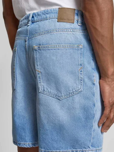 Szorty jeansowe o kroju loose fit z mieszanka bawełny i lyocellu model ALEX' Selected Homme