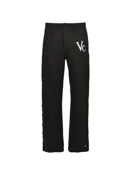 Pantaloni Masu cu imagine cu motiv cu inimi alergare negru
