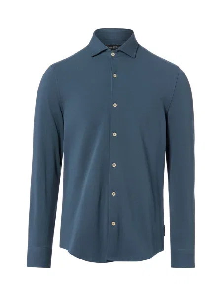 Marc O'Polo koszula casual Mężczyźni Modern Fit jednolity M niebieski