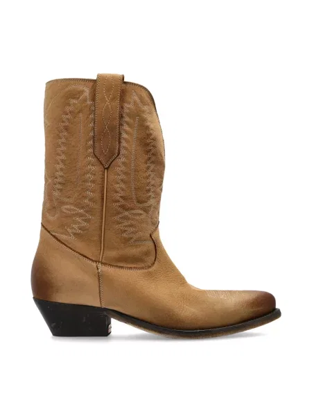 Botki Golden Goose skórzane brązowe