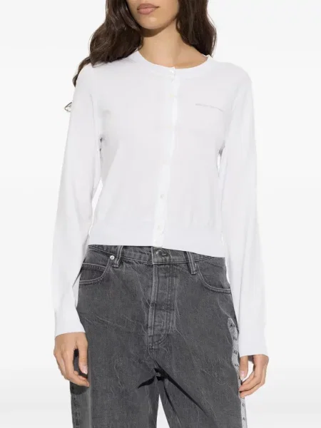 Cardigan Alexander Wang cu autograf alb