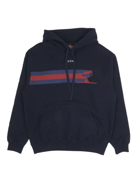 Bluza z kapturem Gucci z kapturem z dżerseju niebieska