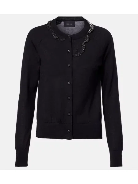 Cardigan Simone Rocha de lână negru
