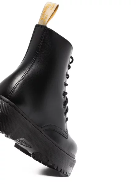 Боти Dr. Martens с връзки на платформе с дантела черно