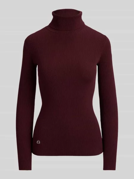 Sweter z golfem o kroju slim fit z mieszanki bawełny i modalu Lauren Ralph Lauren