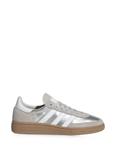 Lung pantaloni scurți Adidas din piele cu buline maro