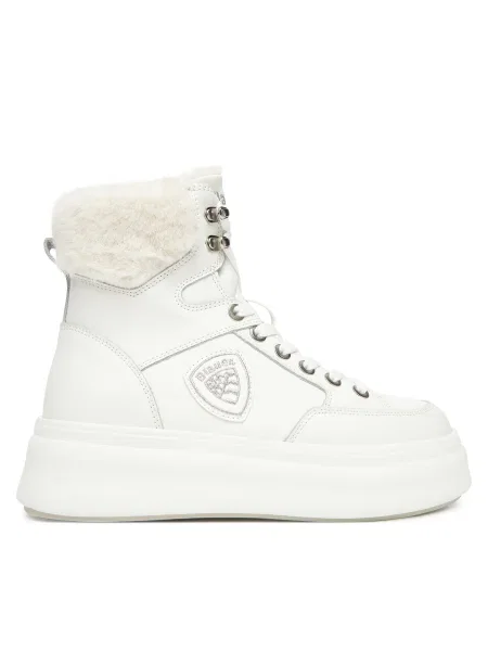 Боти Blauer EMERY с платформа с изолация бяло