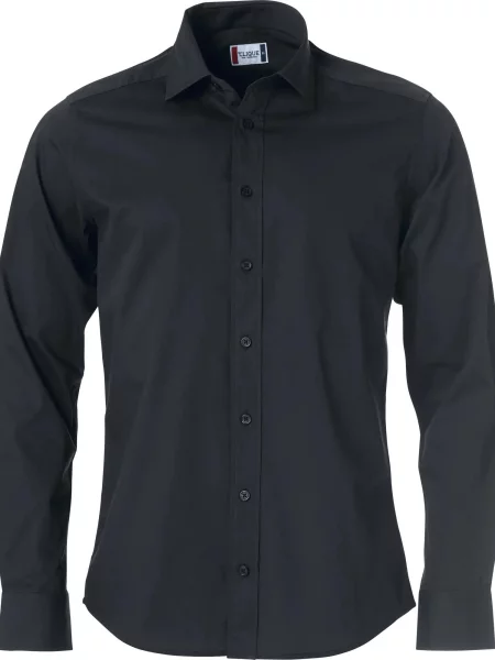 Clique Clark koszula z długim rękawem regular fit – black czarna