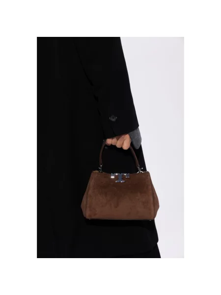 Torebka Tory Burch zamszowa brązowa