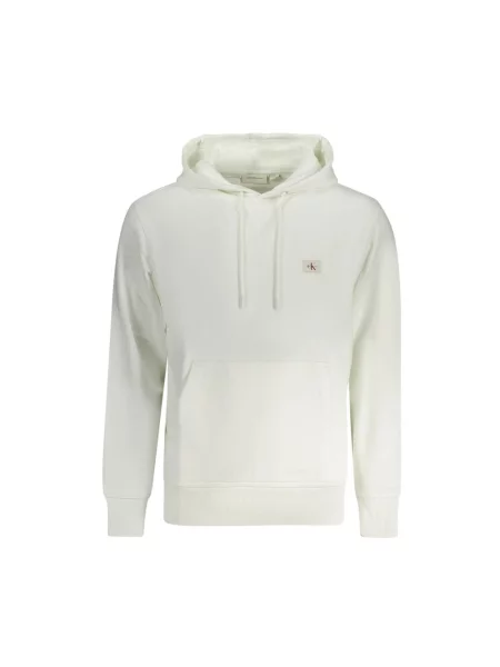 Bluza z kapturem Calvin Klein z kapturem biała