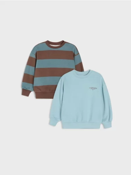 Sinsay Mikiny crewneck s bavlnou 2 pack vícebarevná
