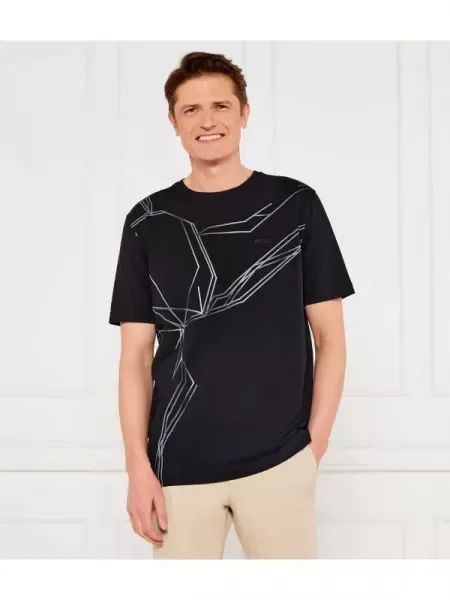 BOSS GREEN Póló Tee Beetle | stretch fekete