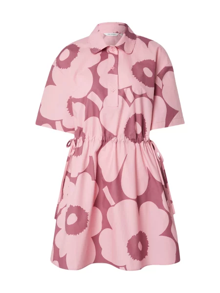 Marimekko Košeľové šaty KATKELMA UNIKKO rosé / tmavoružová ružová