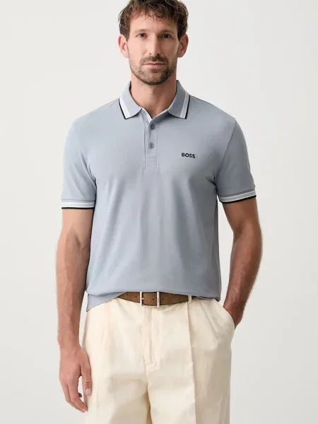 Tricou polo Boss Green albastru