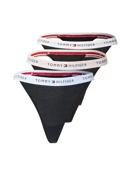 Tommy Hilfiger Underwear Tanga bej deschis / albastru deschis / negru / murdar alb