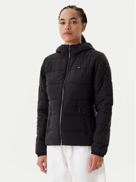 Tommy Jeans Prijelazna jakna crna