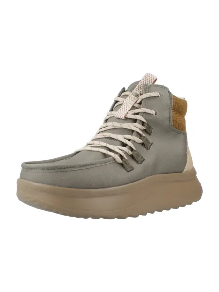 Pantofi Heydude din țesătură twill verde