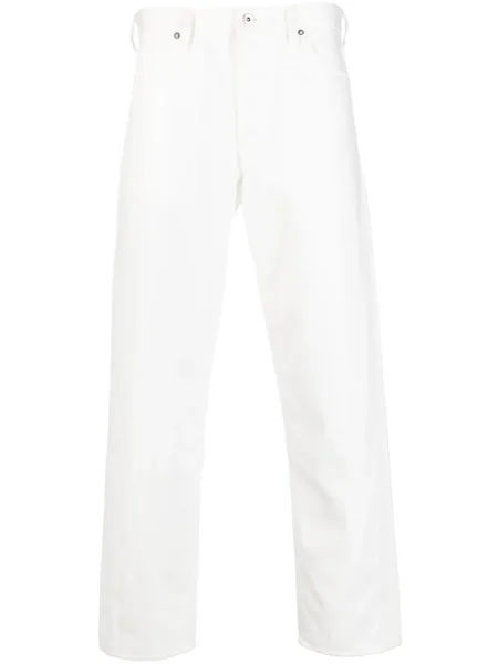 Blugi drepți Jil Sander alb