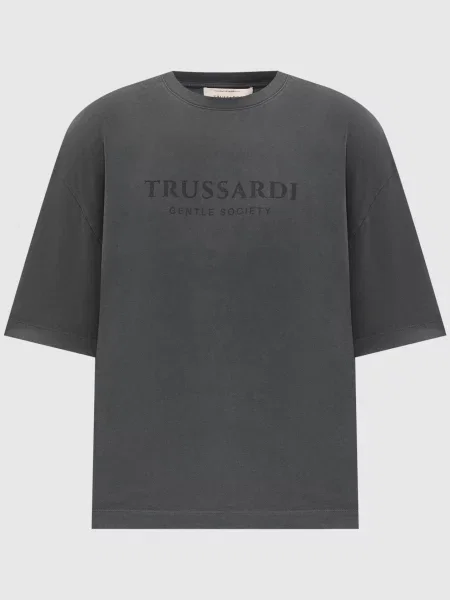 Футболка з логотипом Trussardi сіра