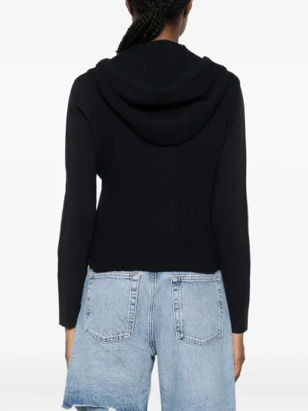 Geacă Max Mara cu glugă albastru