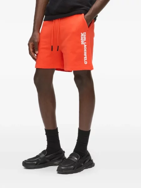 Džínové šortky Karl Lagerfeld Jeans s autogramem oranžové