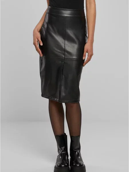 Spódnica skórzana Urban Classics czarna