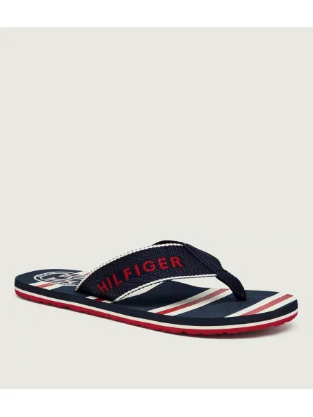 Șlapi Tommy Hilfiger cu dungi