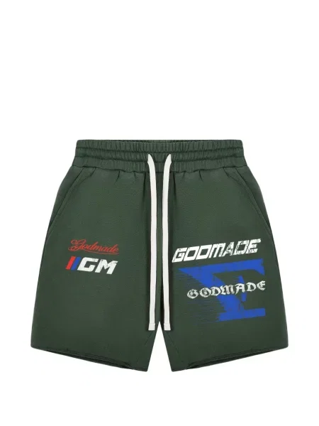 Pantaloni scurți Godmade cu imagine verde