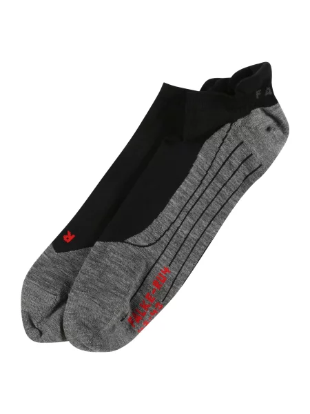 FALKE Șosete sport gri amestecat / roși aprins negru