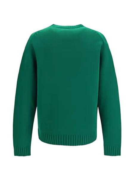 Lung pulover Tom Ford cu decolteu rotund verde