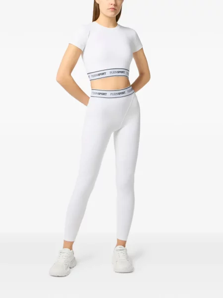 Leggings Plein Sport alb