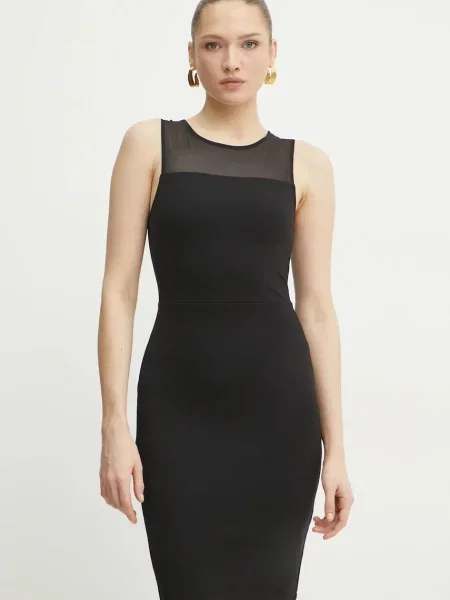 Obleka Armani Exchange črna