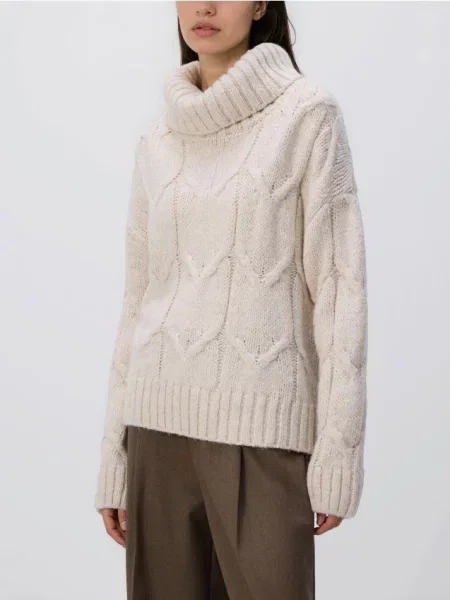 Reserved Водолазка з додаванням вовни нюдовий 