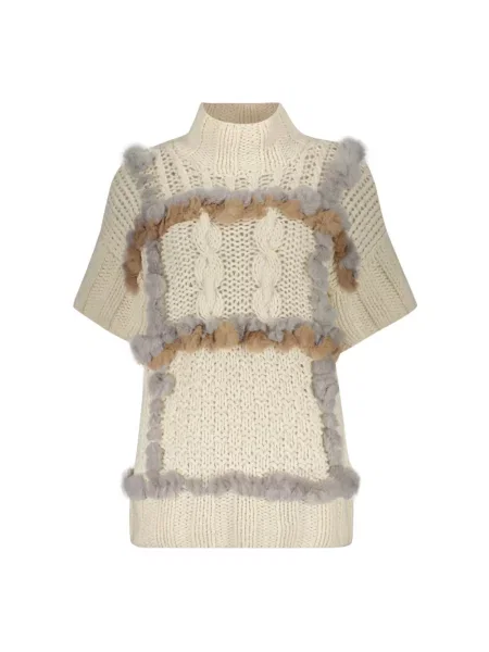 Golf Lorena Antoniazzi wełniany beżowy