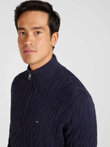 TOMMY HILFIGER Pulover Classic marin albastru