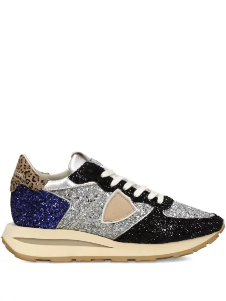 Sneakers Philippe Model Paris με λεοπαρ μοτιβο μαύρο