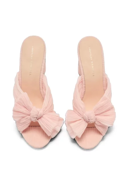 Papuci tip mules Loeffler Randall cu funde roz
