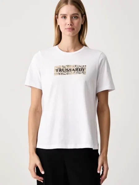 Trussardi tricou pentru femei din alb