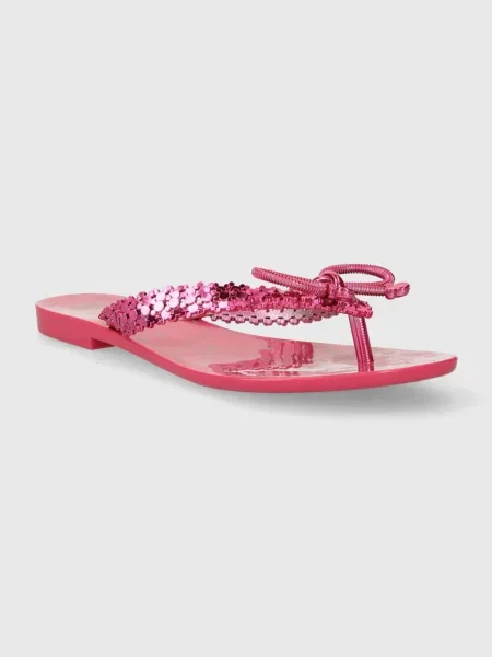 Žabky Melissa MELISSA HARMONIC CHROME + DISNEY na plochém růžová