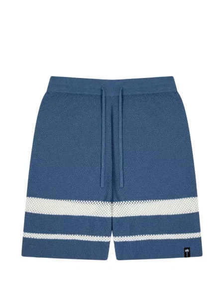 Pantaloni scurți Palm Angels cu dungi cu cordon albastru