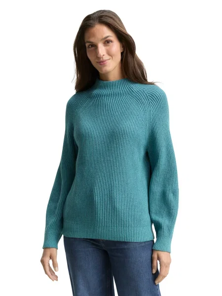 TOM TAILOR Pulover cyan