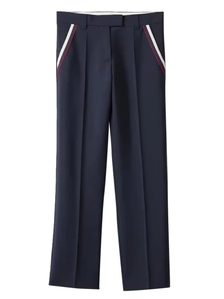 Pantaloni Miu Miu cu dungi albastru închis