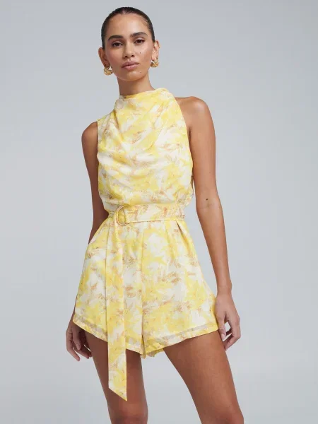 BWLDR Kombinezon Cassa smeđa / žuta bijela