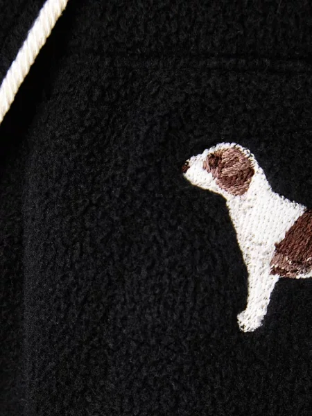 Lauren Ralph Lauren халат дамски от полар черно