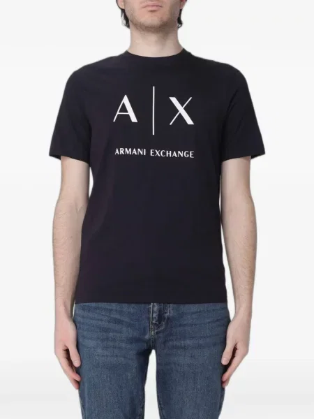 Koszulka Armani Exchange z nadrukiem czarna