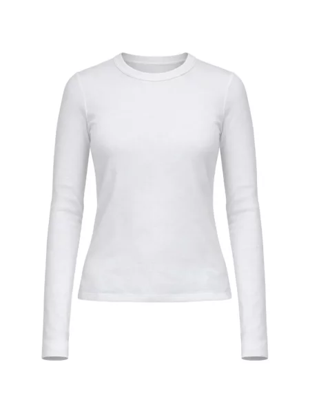 Tricou Velvet de catifea cu mâneci lungi lung alb