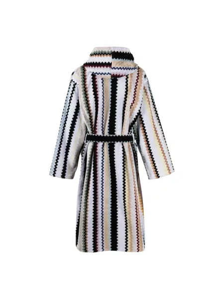 Szlafrok Missoni Home z kapturem frotte beżowy