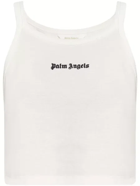 Top Palm Angels cu broderie alb