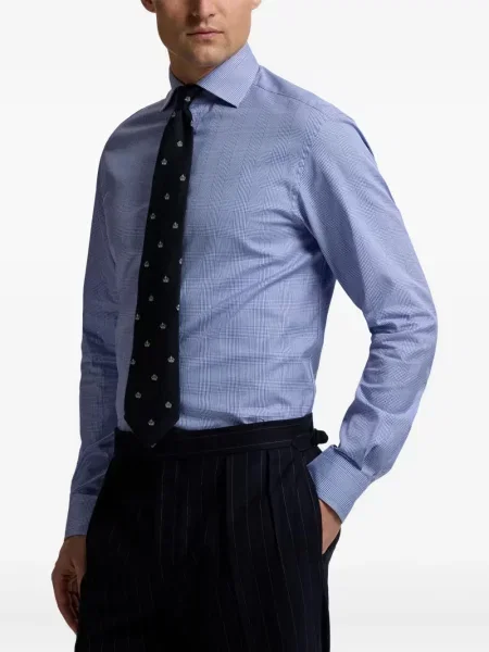 Καρό μακρύς πουκάμισο Ralph Lauren Purple Label μπλε