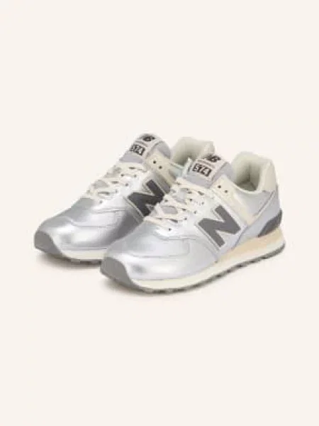 New Balance Tenisky / režná stříbrná